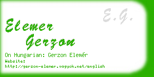 elemer gerzon business card